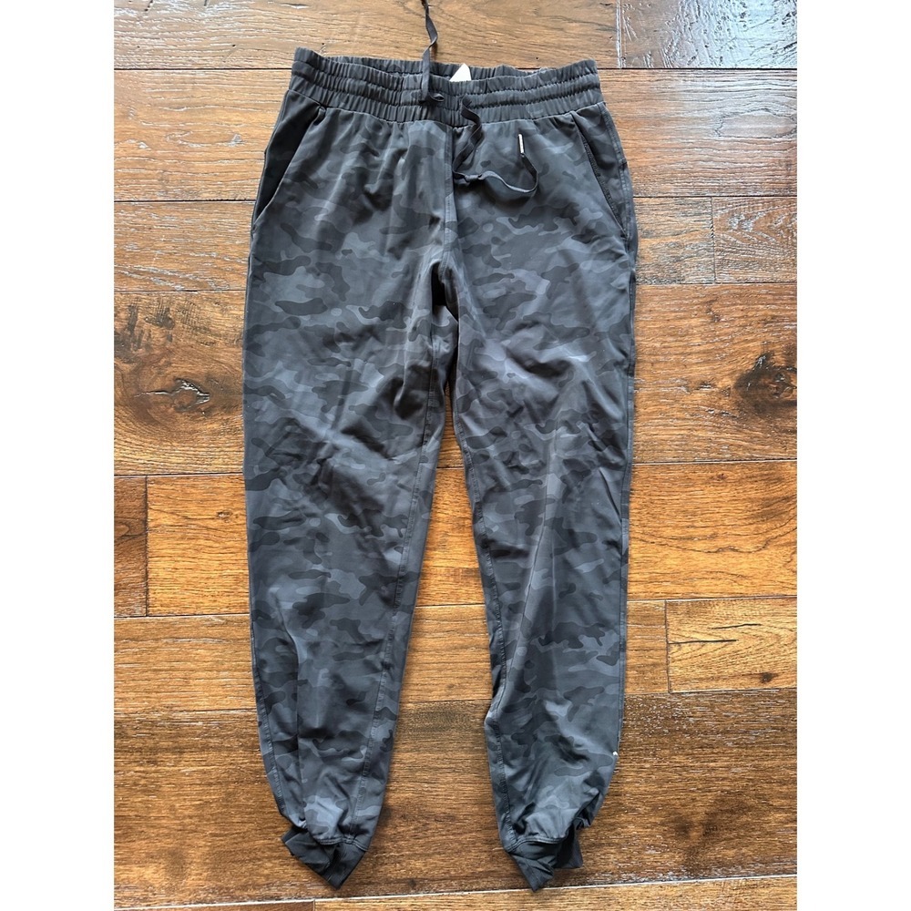 Zyia Active Black Gray Camo Joggers Womens Medium High Rise Athletic Sweatpants